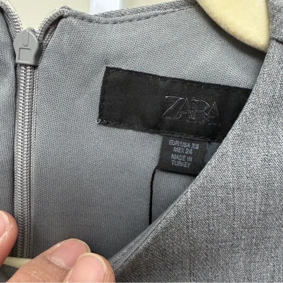 ZARA VIRAL 2025 COLLECTION BELTED SHORT DRESS SIZE XS nwt - Picture 5 of 7